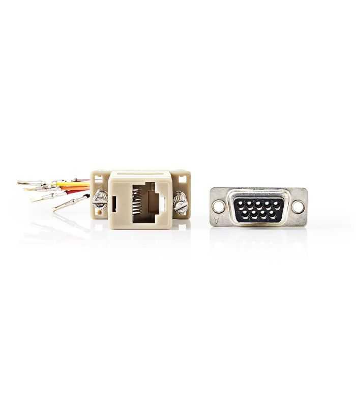 Adaptor Serial D Sub 9 Pini Mama Rj45 Mama Crem Nedis Ccgb52820iv