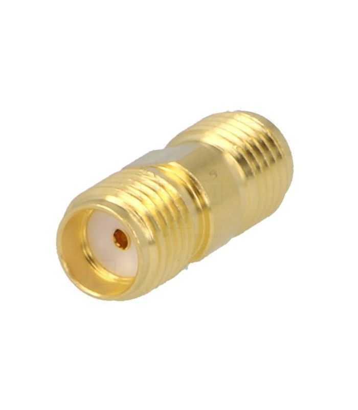Adaptor SMA mama din ambele parti drept 50 ohm teflon aurit Amphenol SMA7071A2-3GT50T-50