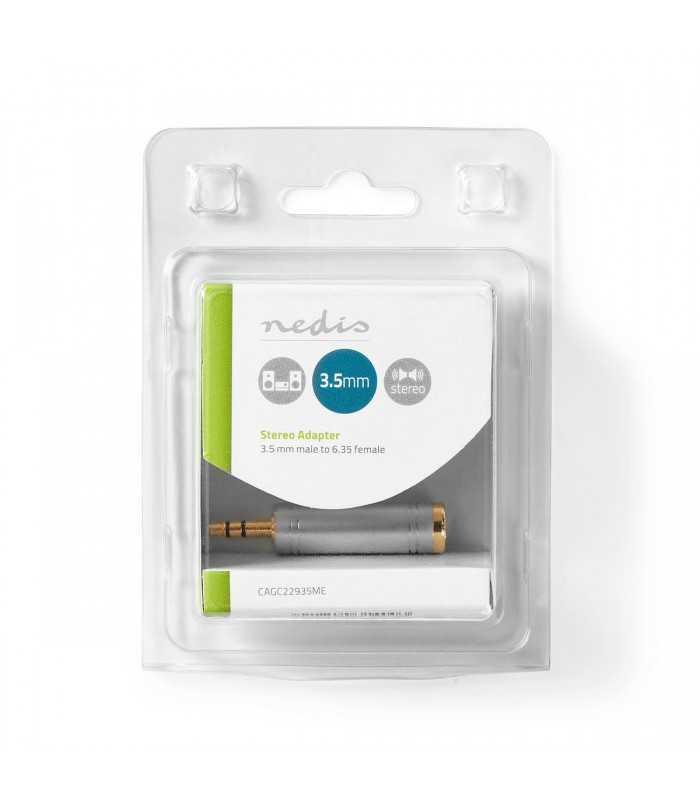 adaptor stereo jack 35 mm tata 635 mm mama metal nedis 5