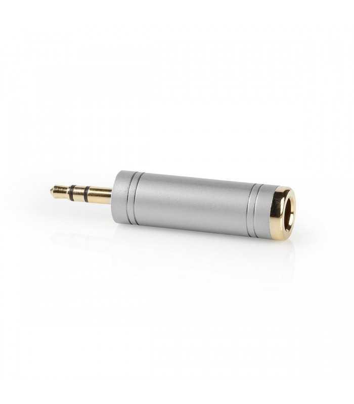 Adaptor Stereo JACK 3.5 mm tata - 6.35 mm mama metal NEDIS