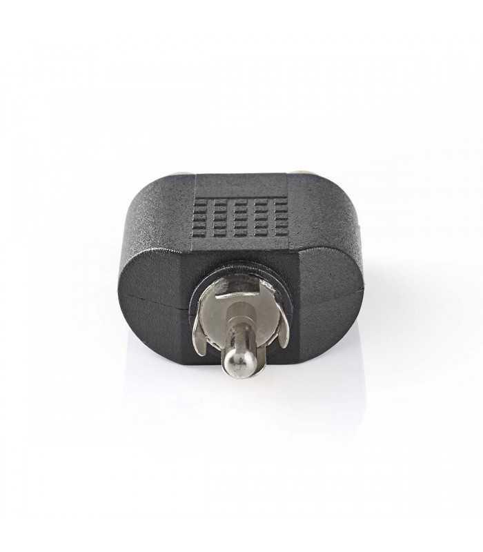 adaptor subwoofer rca tata 2x rca mama negru nedis 2