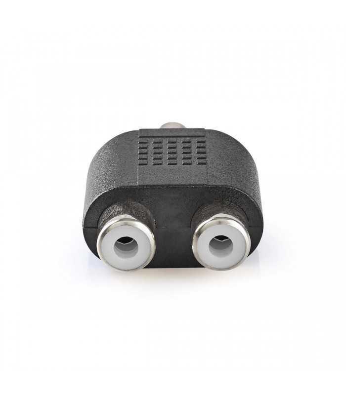 adaptor subwoofer rca tata 2x rca mama negru nedis 3