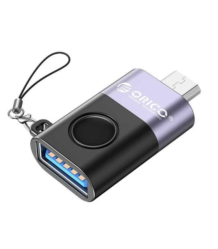 Adaptor tata Micro USB - USB-A mama Orico WBA-BK negru cu gri 32x21x9mm