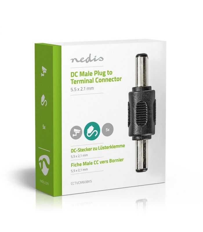 adaptor tata tata dc 55x21 mm 1buc conector pentru securitate cctv nedis 4