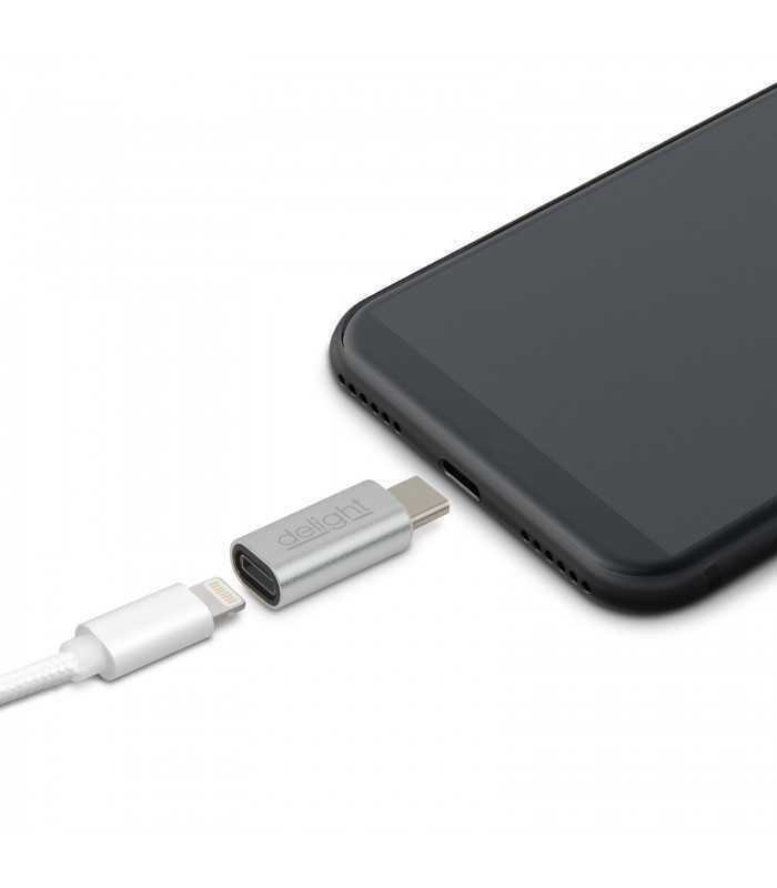 adaptor tata usb type c iphone lightning mama argintiu delight 1