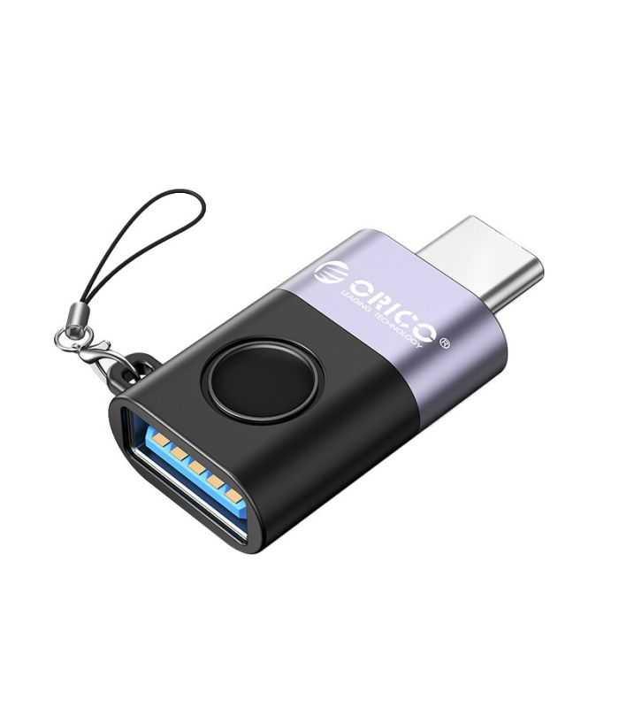 Adaptor tata USB Type C - mama USB-A Orico WCA-BK negru cu gri 32x21x9mm