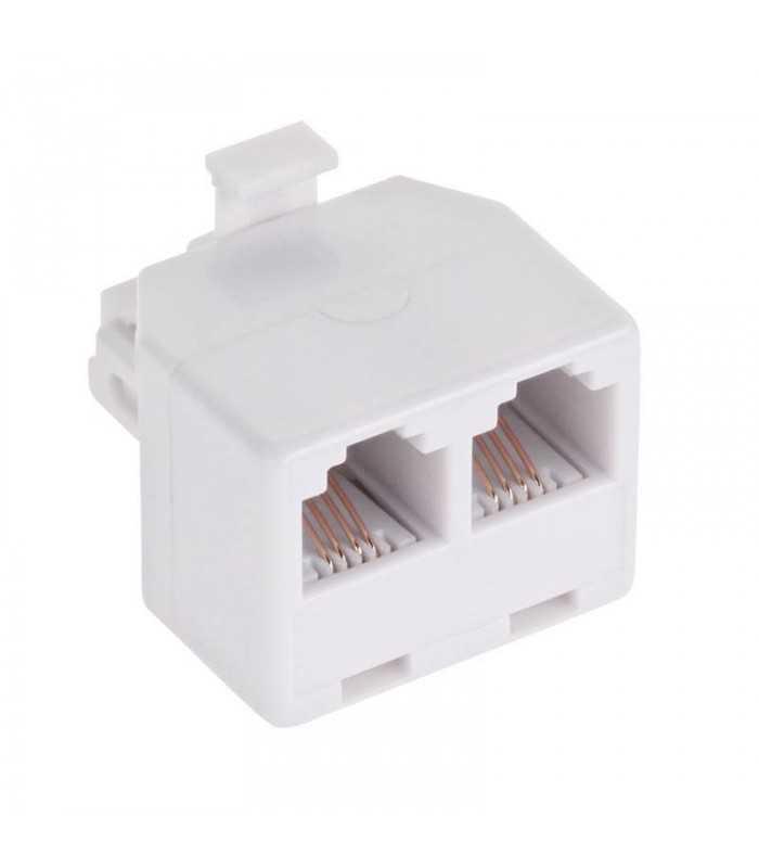 Adaptor telefonic 6P4C RJ11 tata la 2 mama