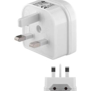 Adaptor UK ANGLIA - EURO 2 pini mama alb Goobay