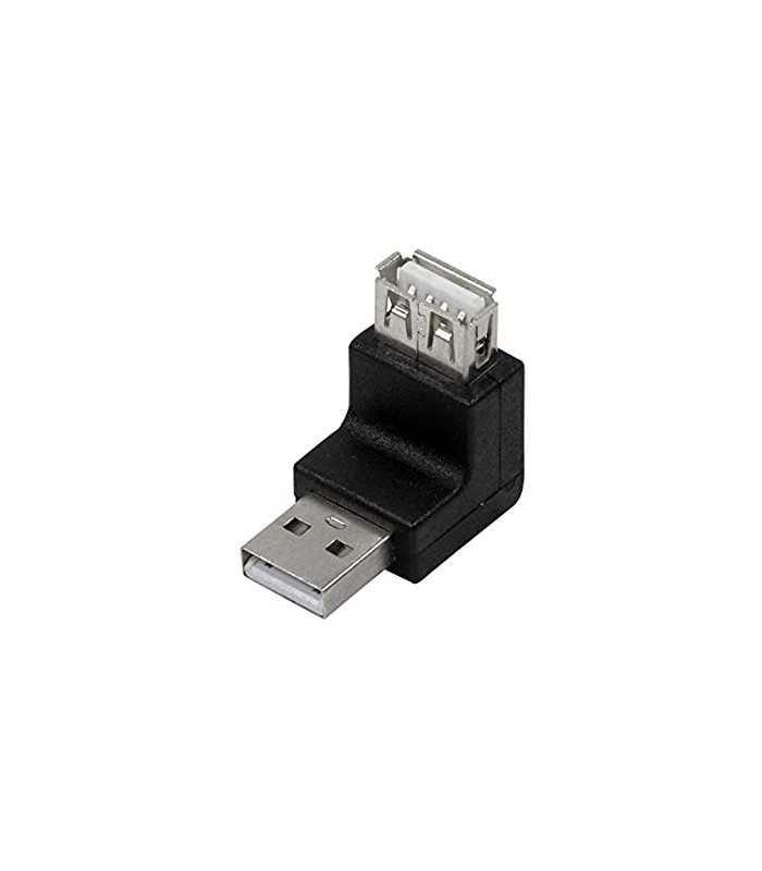 Adaptor USB 2.0 A mufa tata - USB A soclu mama in unghi LOGILINK