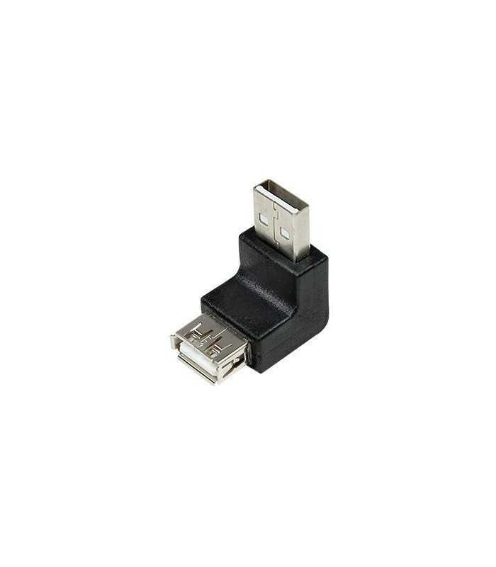 Adaptor USB 2.0 A soclu mama - USB A mufa tata in unghi LOGILINK