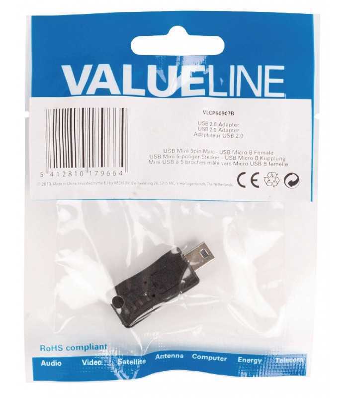 adaptor usb 20 usb micro usb b mama mini usb 5 pini tata valueline 2