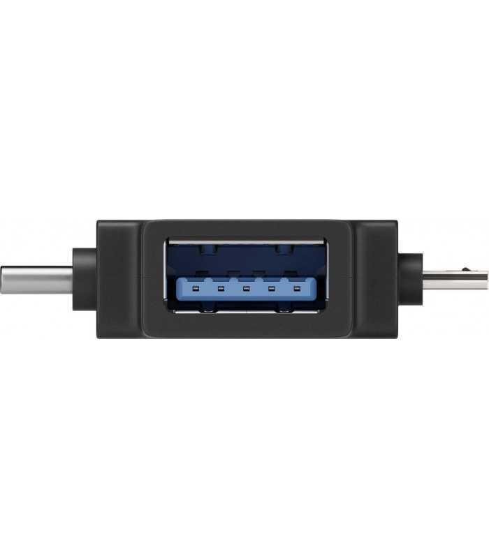 adaptor usb 30 a mama la micro usb tata usb type c tata negru goobay 1