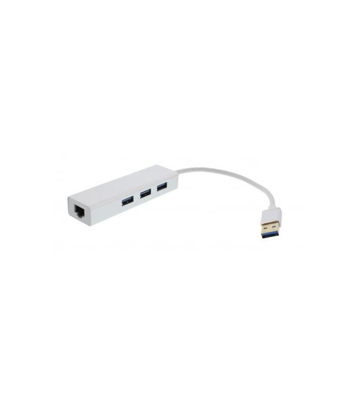 Adaptor USB 3.0 - Gigabit Ethernet si 3x USB 3.0 Well