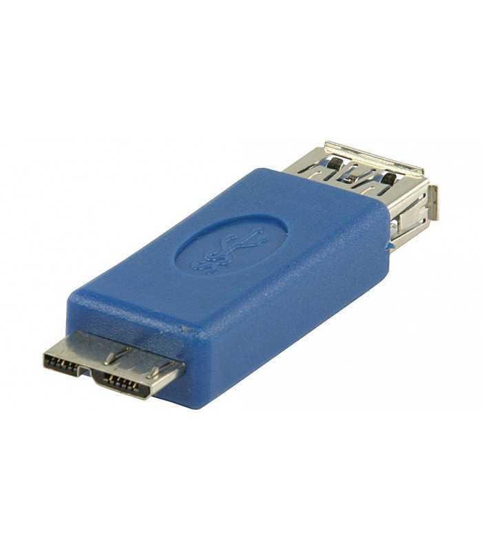 adaptor usb 30 micro usb b tata 30 usb a mama 30 albastru valueline 1