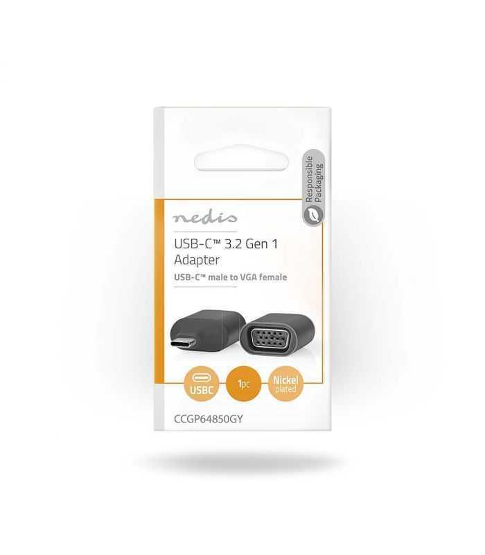 Adaptor Usb 32 Gen 1 Usb Type C Vga Mama 1080p Nedis