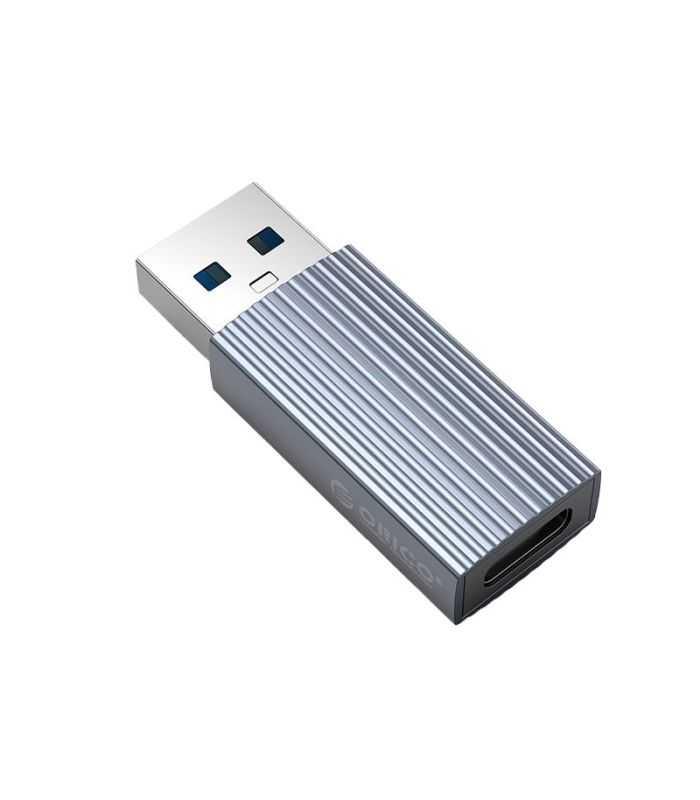 Adaptor USB-A tata - USB Type C mama gri aluminiu Orico AH-AC10-GY 41x17x8.4 mm
