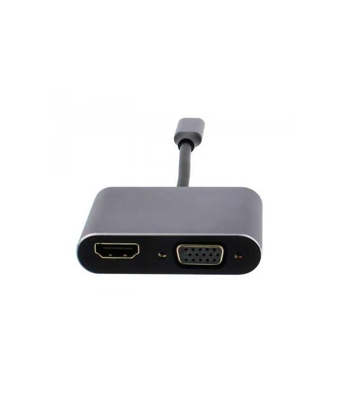 adaptor usb type c 31 hdmi 4k 30hz si vga 1080p 60hz well 1