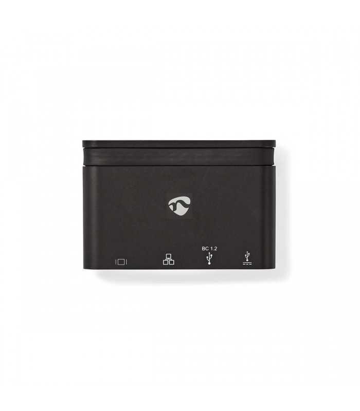 adaptor usb type c hdmi usb30 gigabit ethernet usb type c pd 100w negru nedis 4