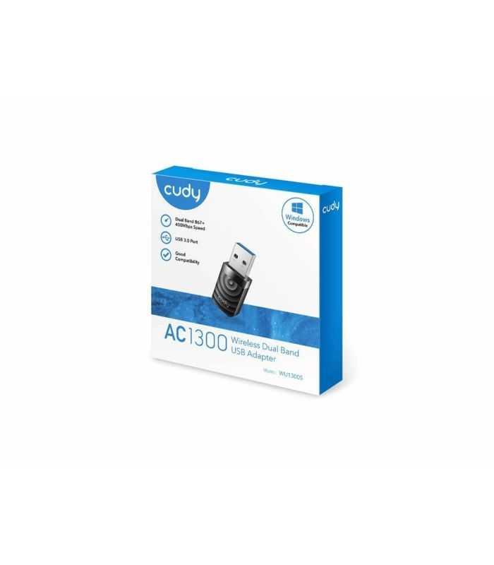 Adaptor Usb Wireless Ac1300 Dual Band 24 Ghz 400 Mbps Wu1300s Cudy