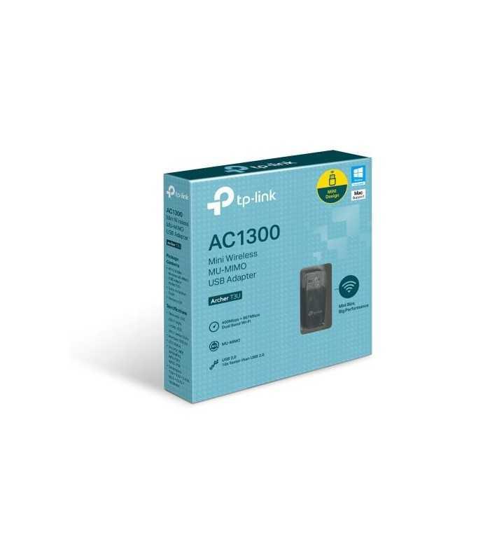 adaptor usb wireless ac1300mbps dual band 24ghz 5ghz tp link 1