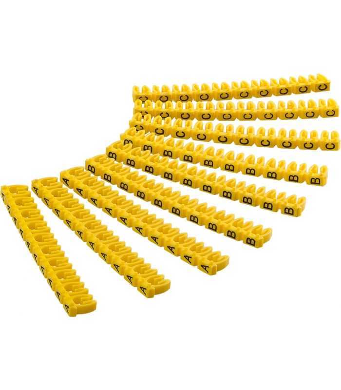 agrafe marcare cabluri litere a c 15 25mm galben goobay 1