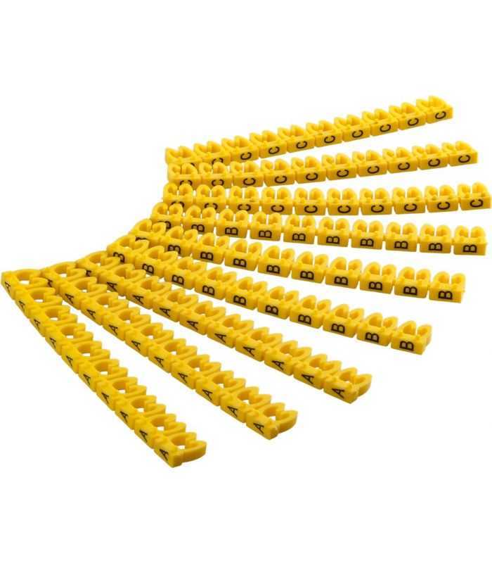 agrafe marcare cabluri litere a c 2 4mm galben goobay 1