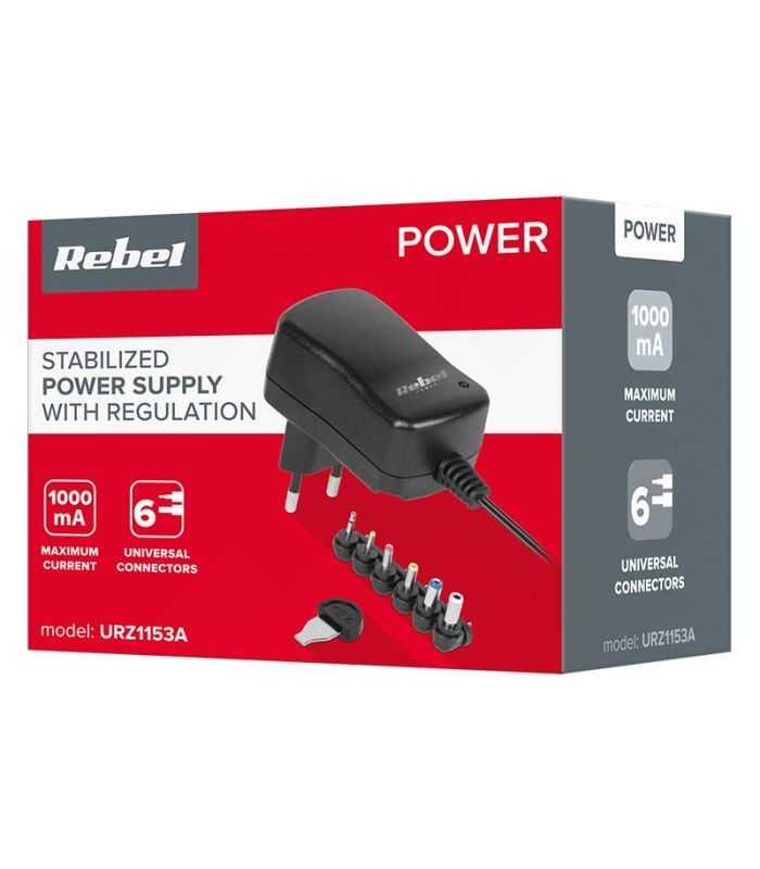 Alimentator 3 12v Stabilizat Universal 1000mah Rebel Urz1153a