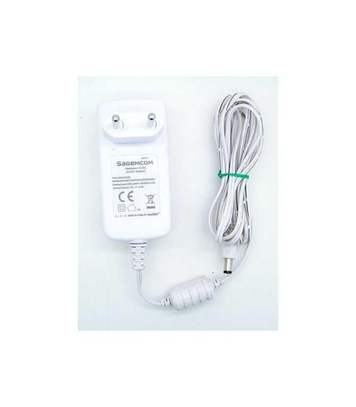 Alimentator Ac Dc 200 240v 12v 2a 15w Cu Conector 21x55 Mm Alb Sagemcom