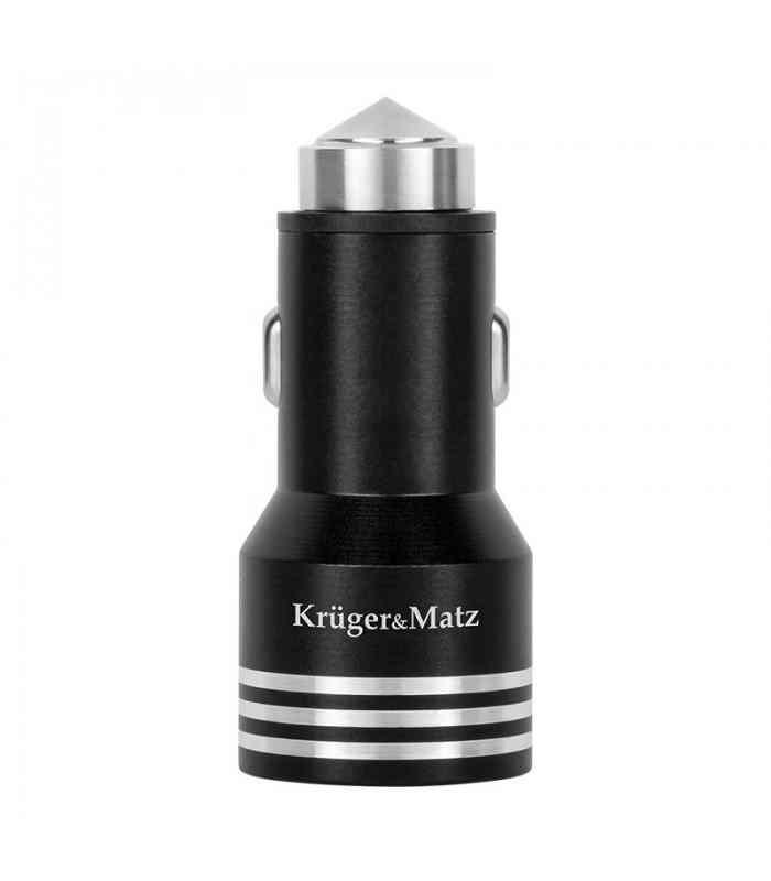 alimentator auto 2x usb 4800ma 12 24vdc protectie la suprasarcina supratensiune krugermatz 1