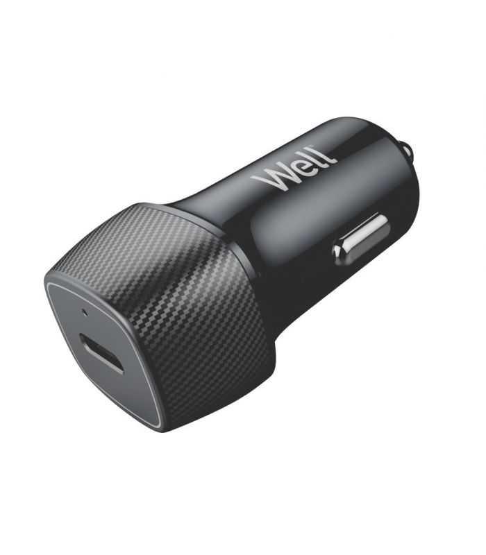 Alimentator bricheta auto 1x USB TYPE C 20W negru Well