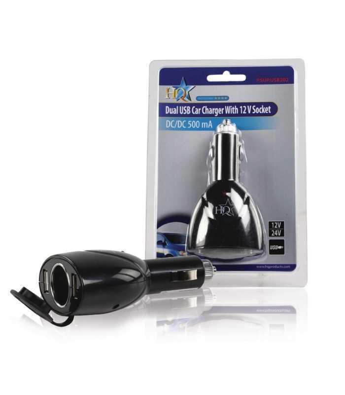 Alimentator bricheta auto dual USB 1A +slot bricheta mama HQ