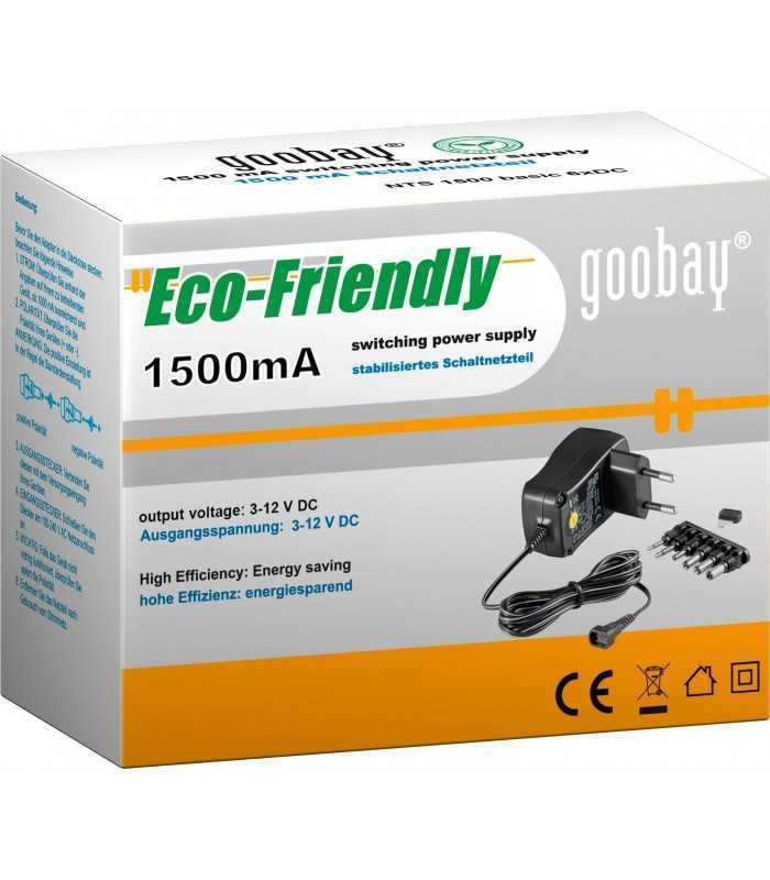 alimentator de curent continuu 3v 12v 1500ma 6 mufe goobay 1