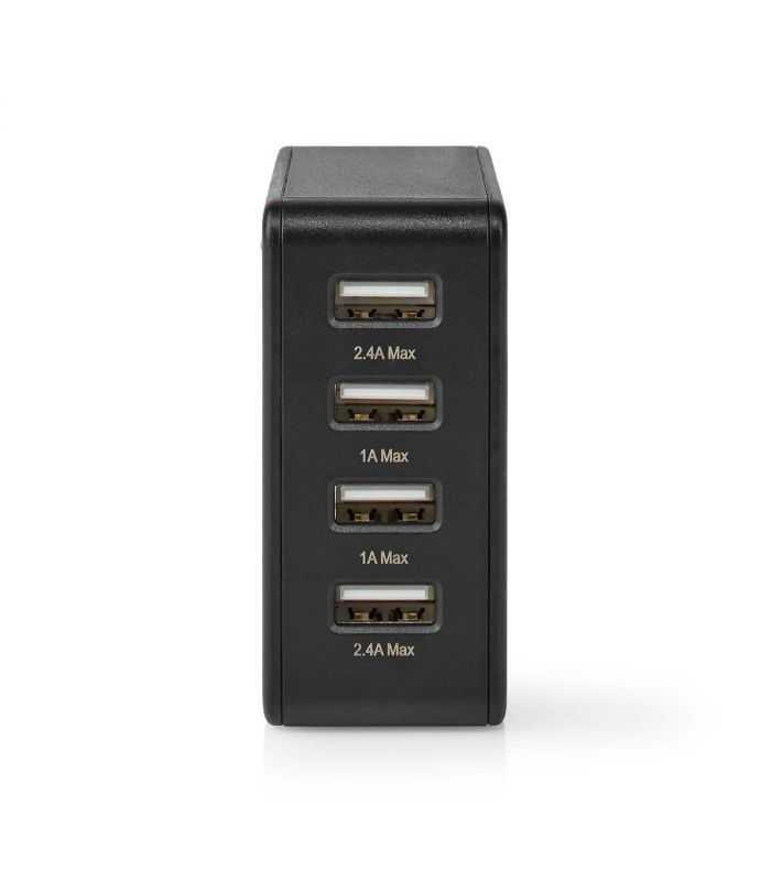 alimentator incarcator 220v usb 24w 2x24a 2x1a negru nedis 1