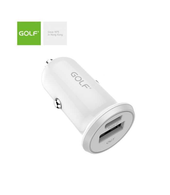 alimentator incarcator auto 12 24v la 1x usb qc 1x 3a fastcharge usb type c pd alb gf c7 golf 1