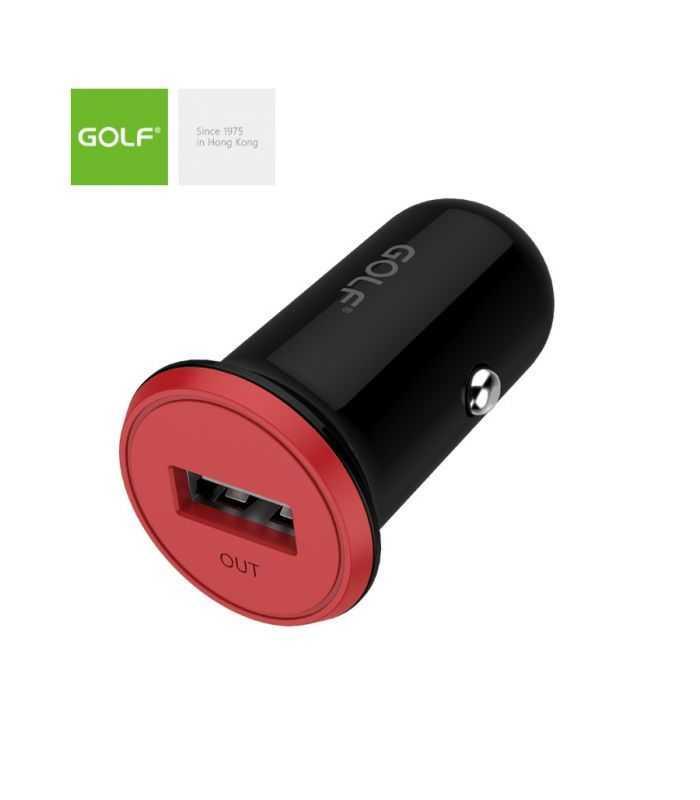 alimentator incarcator de la auto 1a 12 24v la 1x usb 1a negru gf c5 blister golf 1