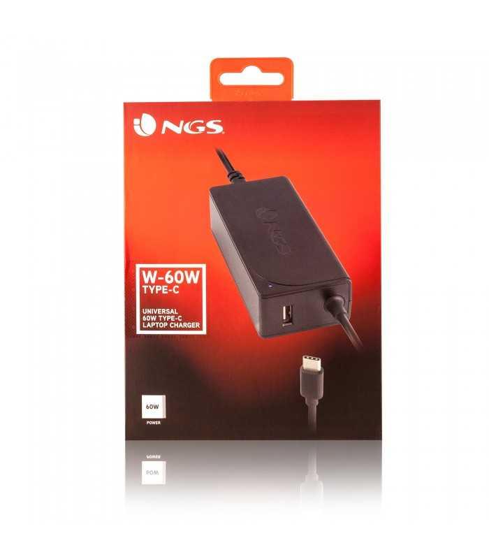 alimentator notebook conector usb type c 5 20v 60w 100 240v ngs 2
