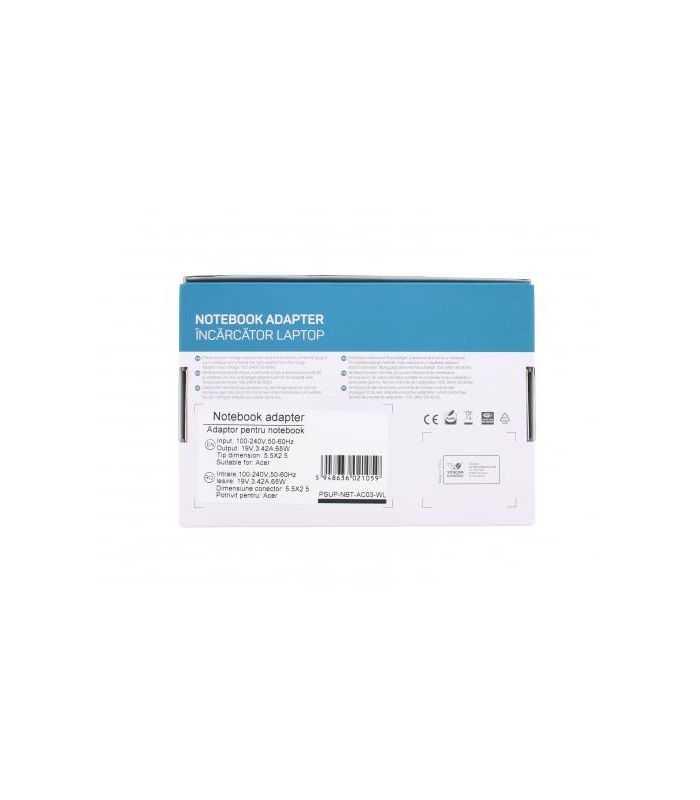 alimentator pentru laptop acer 19v 342a 65w 55x25 mm well 2