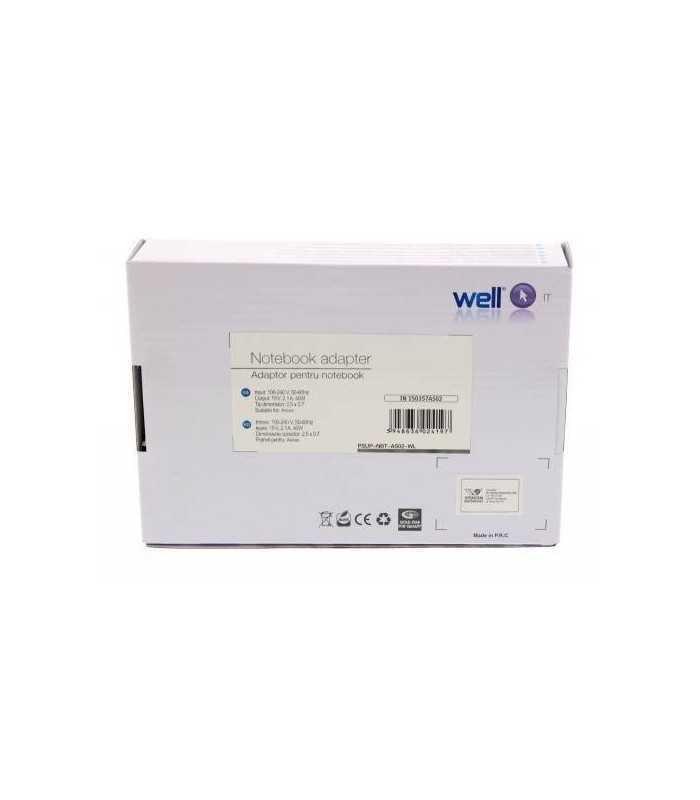 alimentator pentru laptop asus 19v 21a 40w mufa 25x07mm well 2