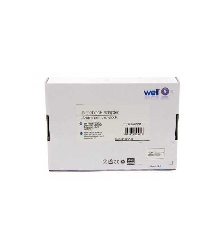 alimentator pentru laptop hp 195v 333a 65w mufa 48x17mm well 3