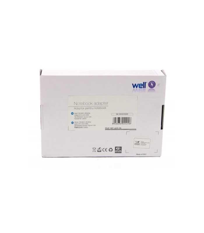 alimentator pentru laptop ibm lenovo 20v 45a 90w mufa patrata well 3