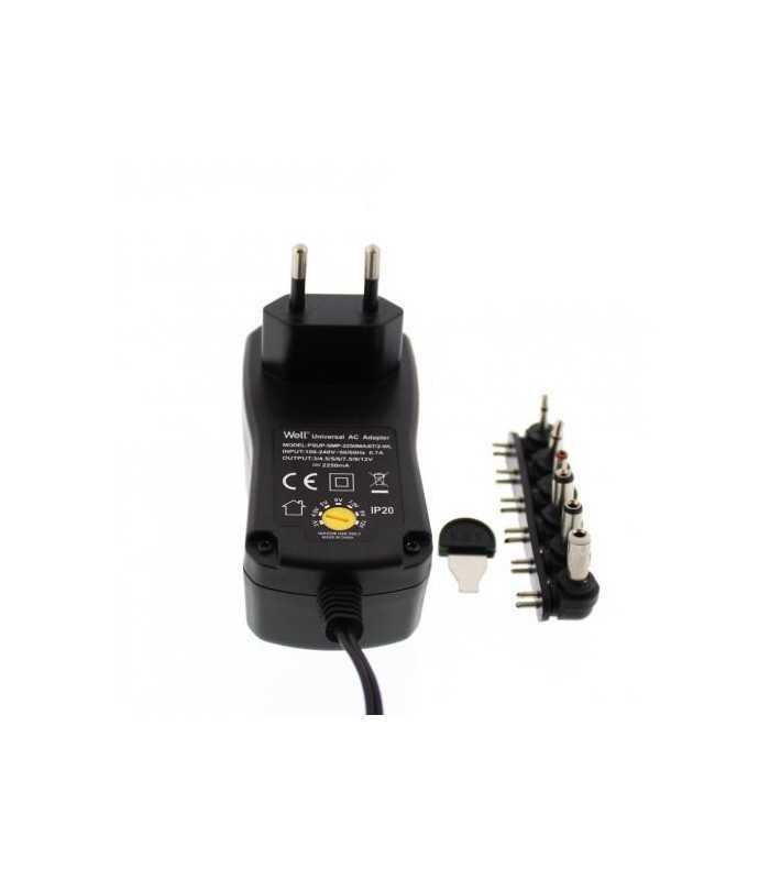 alimentator universal in comutatie 2250ma 3 12v 225a 6 mufe well 1