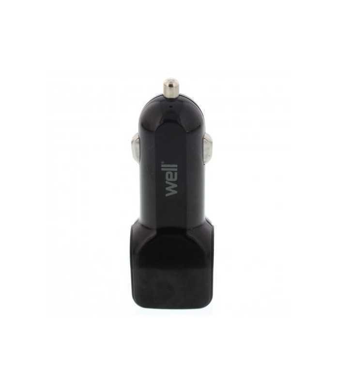 alimentator usb bricheta auto 2 iesiri 24a negru well 2