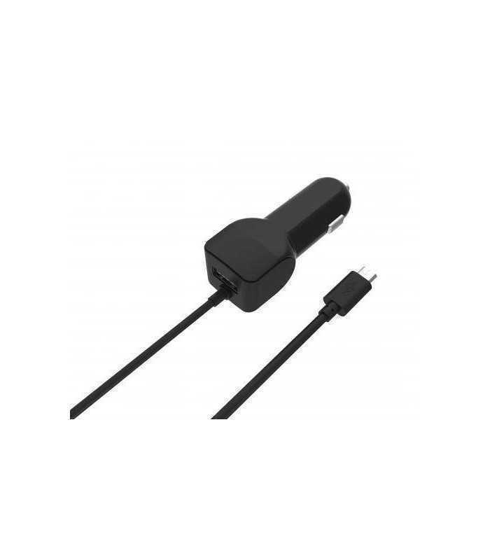 alimentator usb bricheta auto cu cablu micro usb 2 iesiri 24a negru well 1