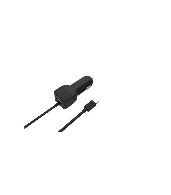 Alimentator USB bricheta auto cu cablu USB C 2 iesiri 2.4A negru Well