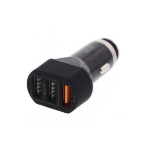 Alimentator USB bricheta auto Quick Charge 3 iesiri 28W negru Well