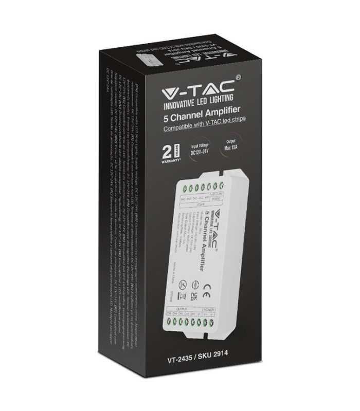 Amplificator Banda Led 5 Canale 15a V Tac Sku 2914