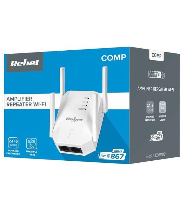 Amplificator de semnal range extender repeater 2.4-5GHz REBEL KOM1031 17 Amplificator De Semnal Range Extender Repeater 24 5ghz Rebel Kom1031