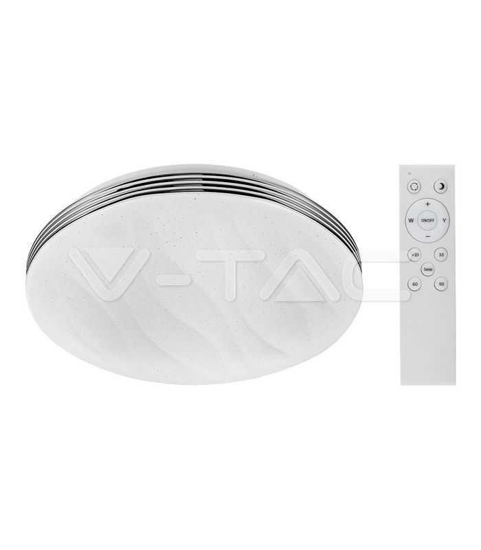 Aplica LED 40W 3IN1 dimabil cu telecomanda 2800lm IP20 V-TAC