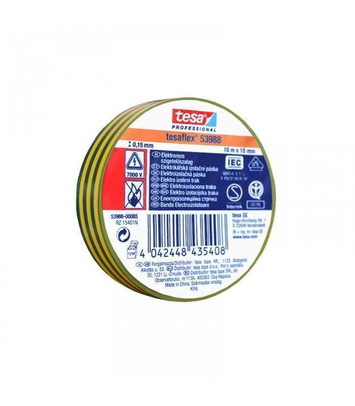 Banda 10m izolatoare TESAFLEX galben/verde