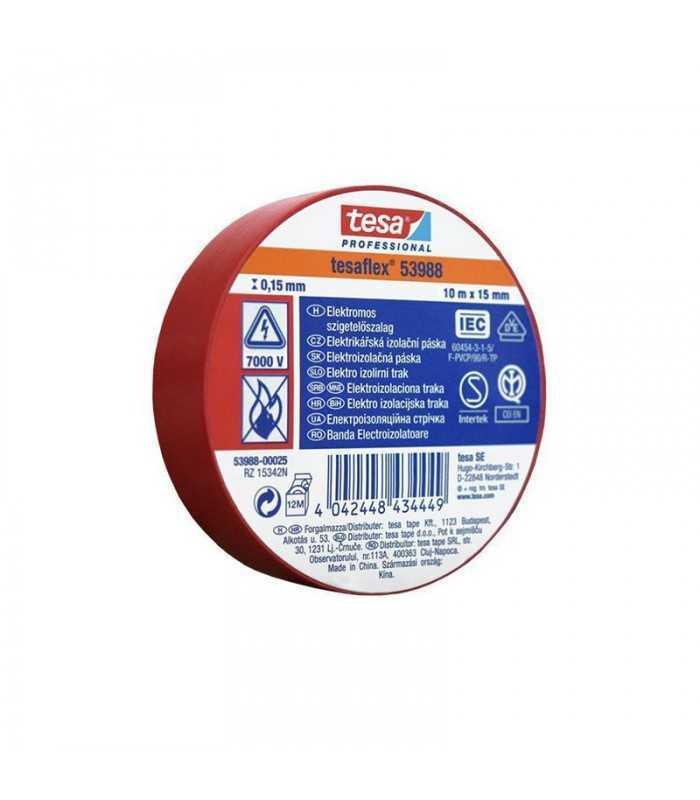 Banda 10m izolatoare TESAFLEX rosu